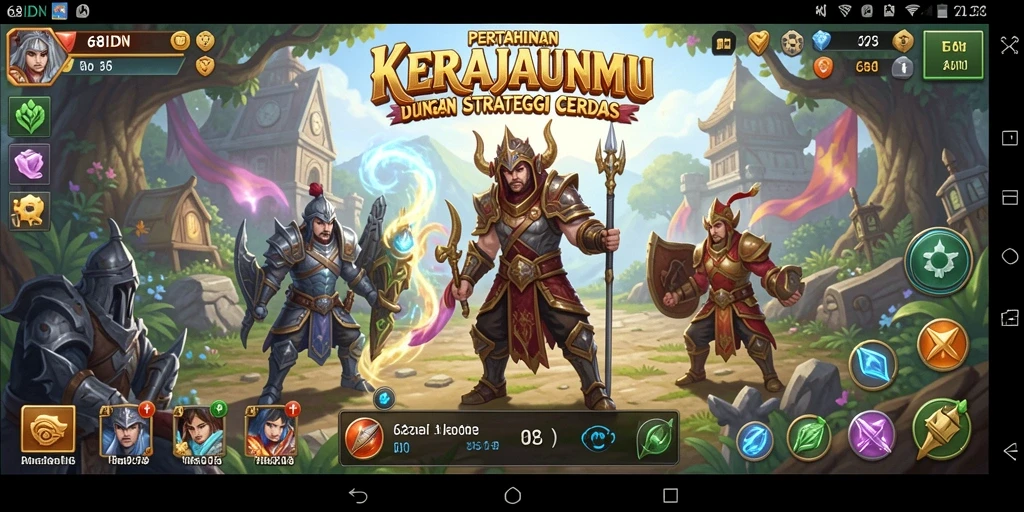 Tampilan gameplay Tower Defense yang seru dan mendebarkan.