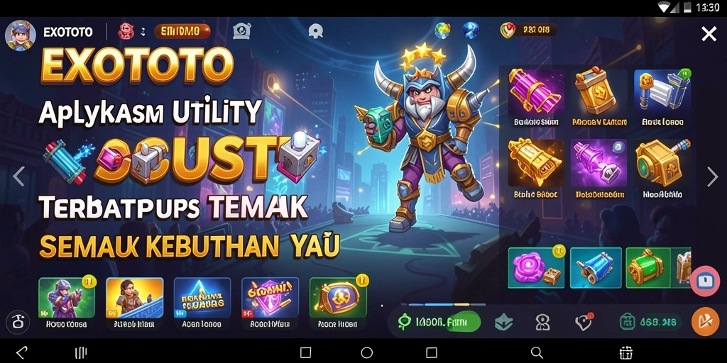Tampilan screenshot EXOTOTO yang menunjukkan fitur kunci Utility.
