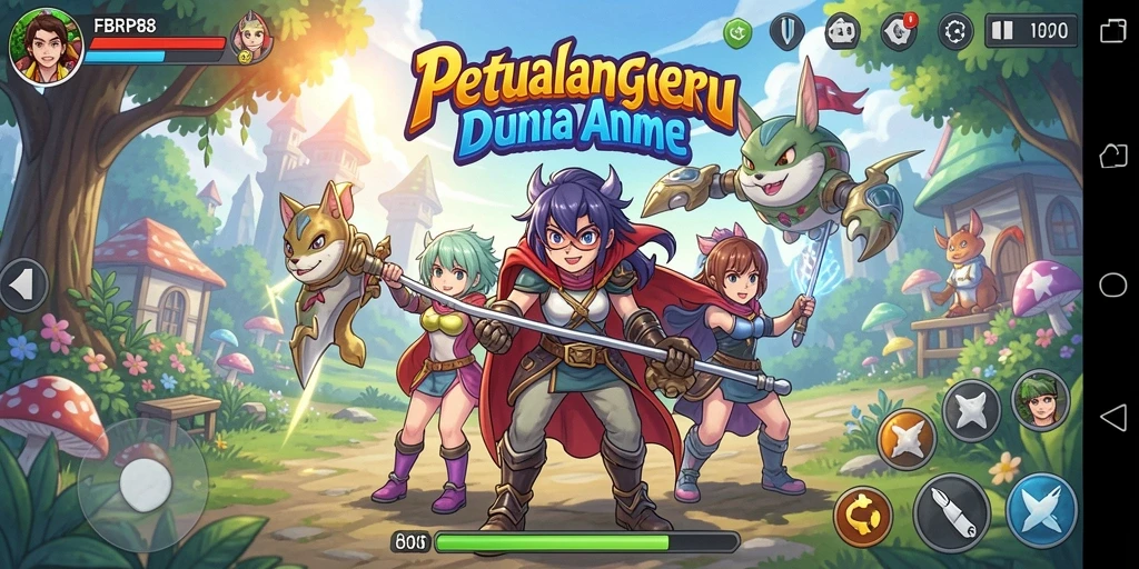 Screenshot FBRP88 menampilkan gameplay seru dengan karakter Anime yang imut.