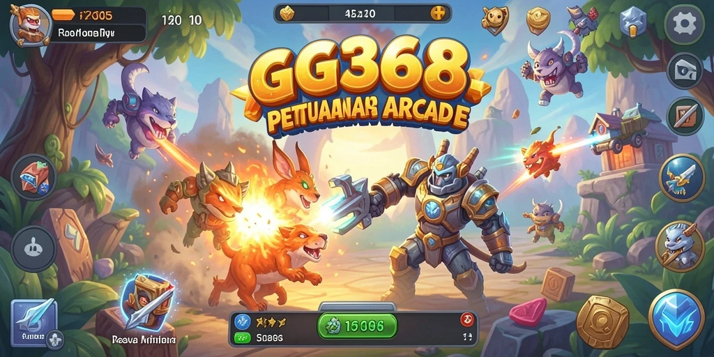 Tangkapan layar GG368 menampilkan aksi seru dalam gameplay Arcade.