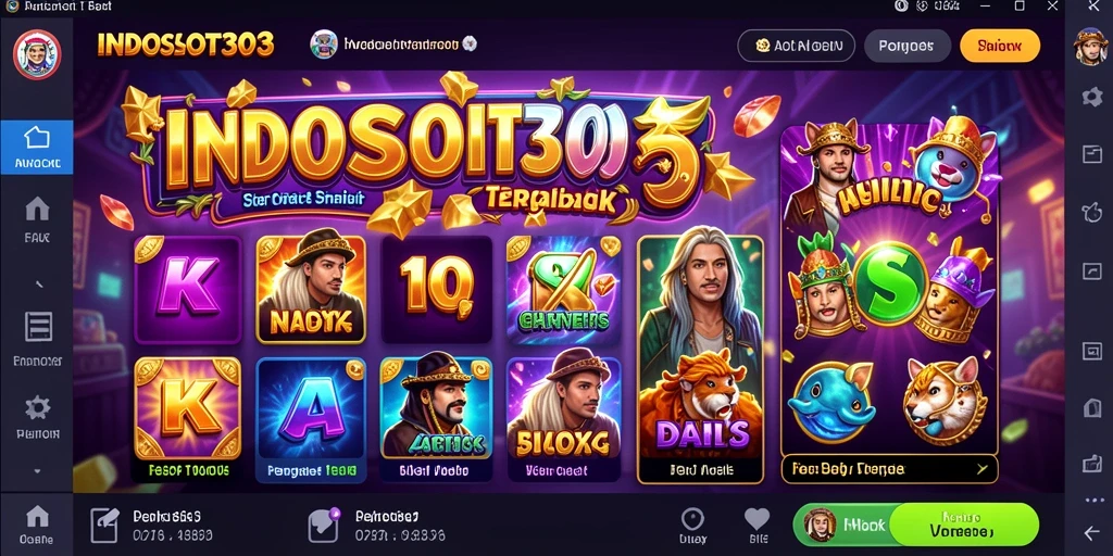Tampilan interaktif dan menarik dari permainan slot INDOSLOT303.