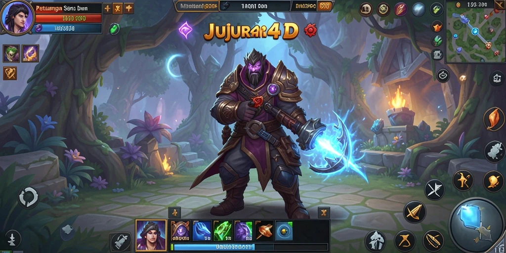 Tampilan gameplay seru dari JUJUR4D dalam dunia MMORPG.