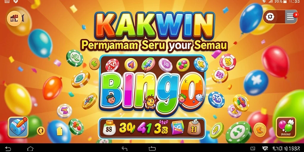 Screenshot KAKWIN yang menampilkan gameplay Bingo yang menggembirakan.