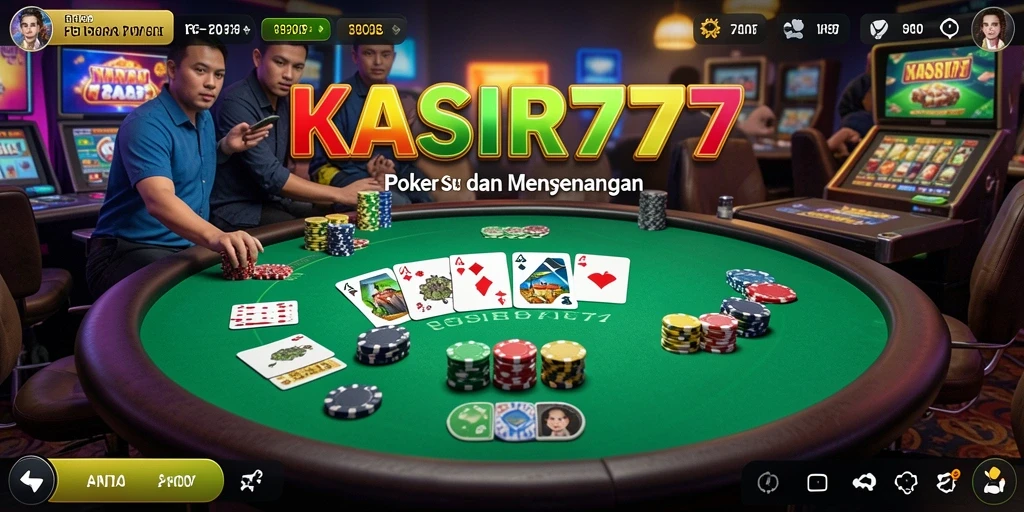 Tampilan gameplay Poker yang mendebarkan di KASIR777