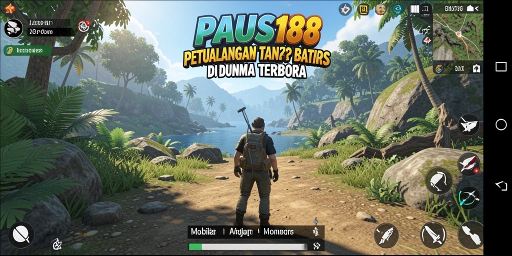 Screenshot gameplay PAUS188 dengan petualangan yang seru di dunia terbuka.