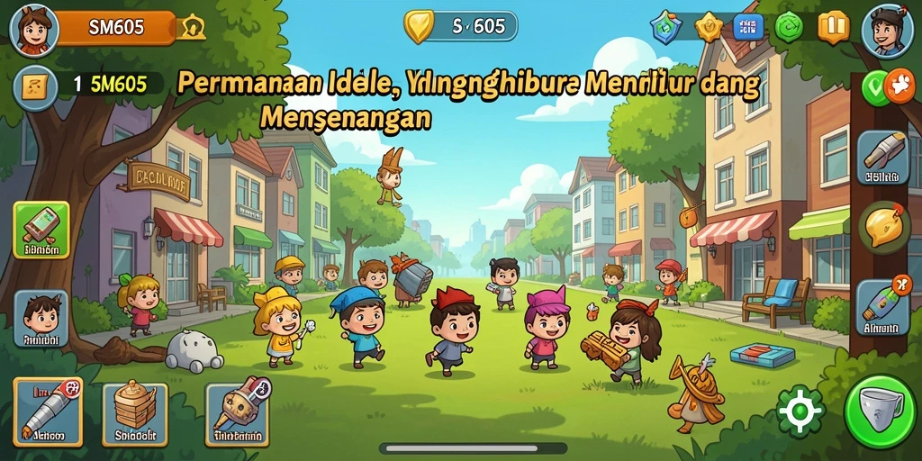 Tampilan menarik gameplay SM605 dengan mekanisme Idle yang seru.